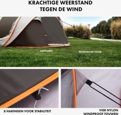 Fly Lab Luxe Pop Up Tent - Kampeer Tent - Grijs/Oranje - 4 Persoons 12 Fly Lab Luxe Pop Up Tent - Kampeer Tent - Grijs/Oranje - 4 Persoons -Campingwinkel 1200x1141 2