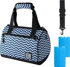 Brisby 4 Laags Geïsoleerde Koeltas - Lunchtas 10 Liter - Zigzag Blauw