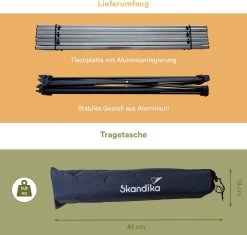 Skandika Ruka S Kleine Campingtafel – Campingtafels - Aluminium Campingtafel, Opvouwbaar, Zeer Licht, Eenvoudig Te Monteren, Stabiele Standaard - Opvouwtafel Voor Kamperen, Tenten Wandelen, Reizen, Thuis, Tuin – Tot Max. 20 Kg. - Grijs -Campingwinkel 1200x1143 3