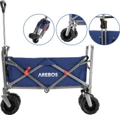 AREBOS Handkar | Transportwagen | Apparatuurwagen | Opvouwbaar | Blauw 20 AREBOS Handkar | Transportwagen | Apparatuurwagen | Opvouwbaar | Blauw -Campingwinkel 1200x1150 8