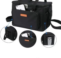 Lunchtas - Koeltas Voor Dames En Heren - Cool Bag - 4 Laags Geïsoleerde Koeltas - Kleine Cooler - Lunch Box - Lunchtas 15 Liter- Zwart -Campingwinkel 1200x1151 6