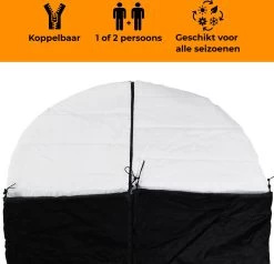 Deryan Cocoon Pop Up Tent - Slaapzak - Luchtbed - Luchtpomp - 4 Persoons - Zilver -Campingwinkel 1200x1158