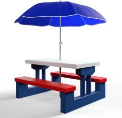 Merkloos Kinder Picknicktafel Met Parasol - Blauw 16 Merkloos Kinder Picknicktafel Met Parasol - Blauw -Campingwinkel 1200x1167