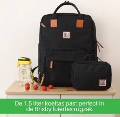 Brisby 4 Laags Geïsoleerde Koeltas - Lunchtas 1.5 Liter - Zwart -Campingwinkel 1200x1167 6