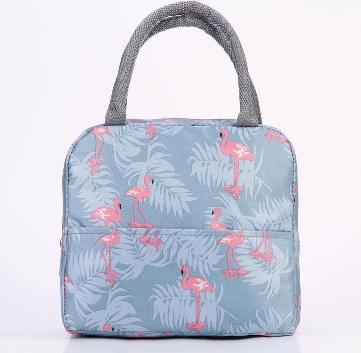 Koeltas - Lunchtas - Volwassenen En Kinderen - Compact & Handig: Zomer - Picknick -School - Lunch - Werk - Grijs Flamingo 1 Koeltas - Lunchtas - Volwassenen En Kinderen - Compact & Handig: Zomer - Picknick -School - Lunch - Werk - Grijs Flamingo