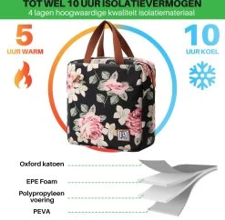 Brisby 4 Laags Geïsoleerde Koeltas - Lunchtas 7 Liter - Bloemetjes -Campingwinkel 1200x1178 6