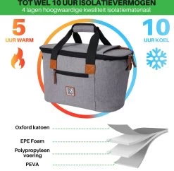 Brisby 4 Laags Geïsoleerde Koeltas - Boodschappentas 21 Liter - Grijs 19 Brisby 4 Laags Geïsoleerde Koeltas - Boodschappentas 21 Liter - Grijs -Campingwinkel 1200x1178 8