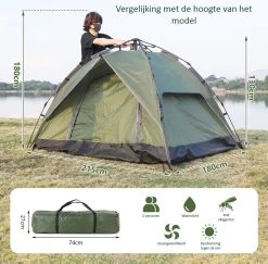 Sens Design Pop Up Tent - Tent - 2-3 Personen -Campingwinkel 1200x1180