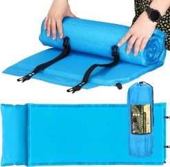 Springos Slaapmat | Zelfopblazend | 186 Cm | Inclusief Hoes & Hoofdkussen | Lichtblauw -Campingwinkel 1200x1180 3