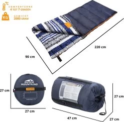 Dutch Mountains Slaapzak Goeree XL - Extra Groot 220x90cm - Katoenen Binnenkant - Aanritsbaar - Tochtstrip En Compressiehoes -Campingwinkel 1200x1182 7