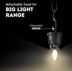 Favour L0818 Retro Camping Lamp Oplaadbaar LED, 320 Lumen, IP64 Waterdicht, Draagbare Kampeerlamp, Tentlamp, Acculamp, Traploos Dimbare Lamp Incl. Kaarslicht-modus, Zwart -Campingwinkel 1200x1183 10