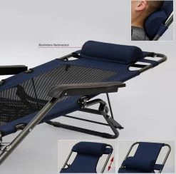 Ligstoel 180x60cm - Opvouwbaar Campingstoel Ligbed Strandstoel Tuinstoel Vouwligstoel Blauw -Campingwinkel 1200x1184 5