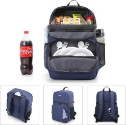 Koeltas Rugzak (28L) - 16 Blikjes - Lunchtas Voor Dames En Heren - Picknicktas - Blauw 10 Koeltas Rugzak (28L) - 16 Blikjes - Lunchtas Voor Dames En Heren - Picknicktas - Blauw -Campingwinkel 1200x1185 5