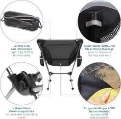 Smartpeas Camping Stoel Van Stevig 600D Polyester En Aluminium - Lichtgewicht En Opvouwbaar - Camping Gadget Inclusief Zijzakken +Plus: Strandmat & Draagtas -Campingwinkel 1200x1186 6