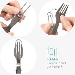 Navaris Campingbestek Van Titanium - Set Met Vork, Mes En Lepel - Inklapbaar - Bestekset Voor Onderweg - Inclusief Karabijnhaak En Bewaarzakje 21 Navaris Campingbestek Van Titanium - Set Met Vork, Mes En Lepel - Inklapbaar - Bestekset Voor Onderweg - Inclusief Karabijnhaak En Bewaarzakje -Campingwinkel 1200x1188 7