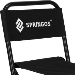 Springos Campingstoel | Kampeerstoel | Vouwstoel | Klapstoel | Zwart -Campingwinkel 1200x1189 1