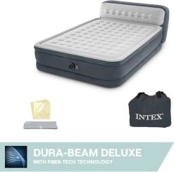 Intex 64448 - Queen Deluxe Ultra-Plush Zelfopblazend 2-persoons Luchtbed Met Hoofdboord (203x152x46cm) -Campingwinkel 1200x1190 10