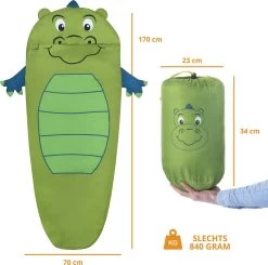 Dutch Mountains Kinderslaapzak Nijlpaard - 170 X 70cm Polyester - Zacht Lichtgewicht – Opberghoes -Campingwinkel 1200x1190 4