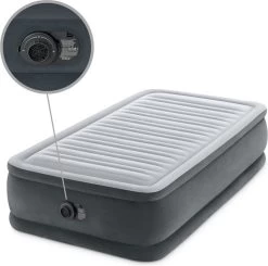 Intex Luchtbed - 1-Persoons - 99 X 191 X 46 Cm - Grijs - Met Ingebouwde Pomp, Hoeslaken Zwart En Reparatieset 14 Intex Luchtbed - 1-Persoons - 99 X 191 X 46 Cm - Grijs - Met Ingebouwde Pomp, Hoeslaken Zwart En Reparatieset -Campingwinkel 1200x1190 8