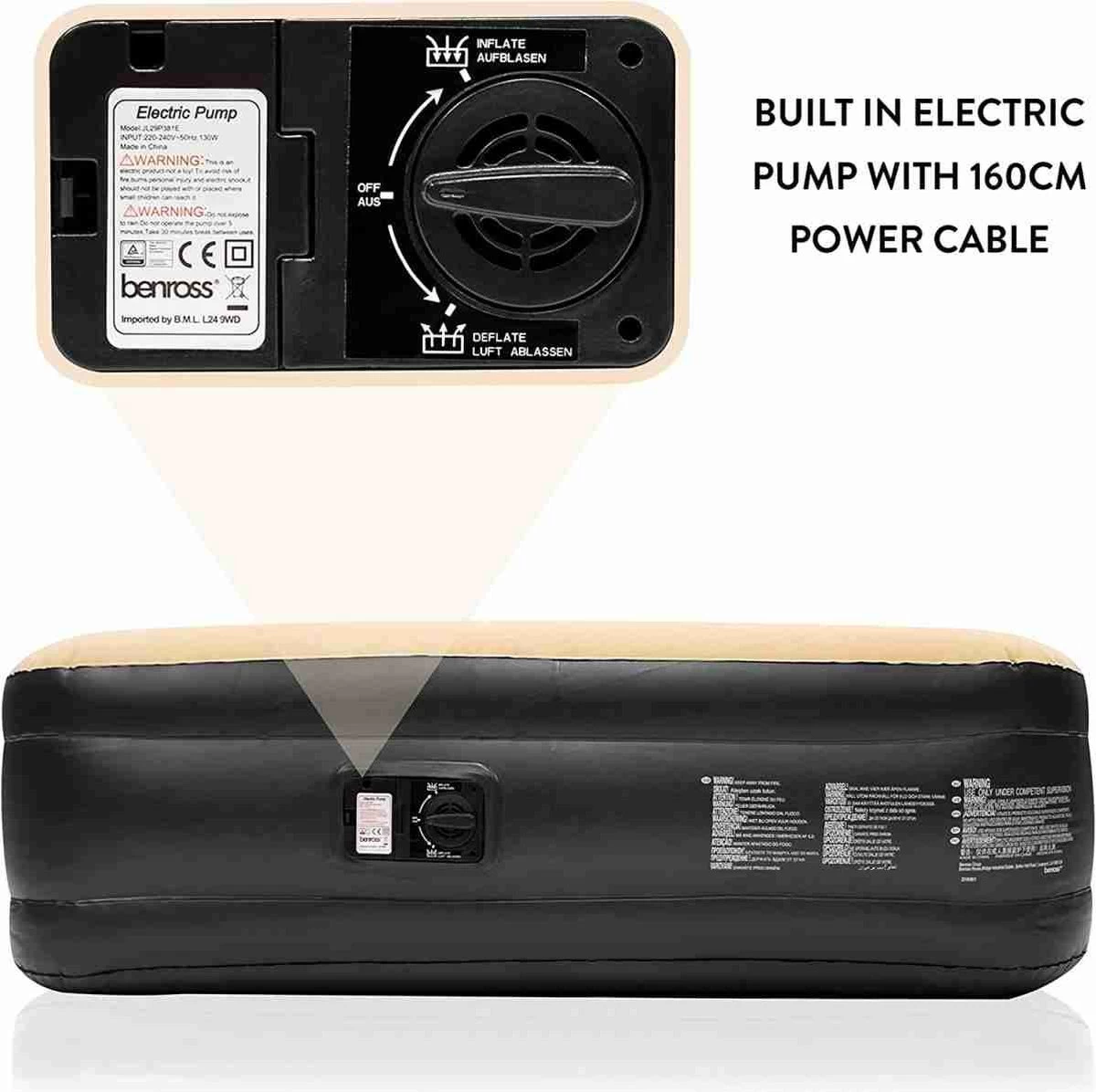 Merkloos Avenli 88030 Hoog Verhoogd Gevlokt Luchtbed | Queensize | Ingebouwde Pompen | Snelle En Gemakkelijke Inflatie 5 Merkloos Avenli 88030 Hoog Verhoogd Gevlokt Luchtbed | Queensize | Ingebouwde Pompen | Snelle En Gemakkelijke Inflatie - Afbeelding 5