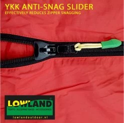 LOWLAND OUTDOOR® Donzen Slaapzak - Companion Economy - 210x80 Cm - Rood -Campingwinkel 1200x1196 3