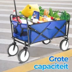 Merkloos Bolderkar - Bolderkar Opvouwbaar - Bolderwagen - Bolderwagen Opvouwbaar - Blauw -Campingwinkel 1200x1200 1054