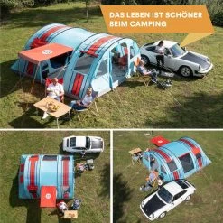 Skandika Gotland Tunneltent Voor 6 Personen, Grote Familietent In Racing-design, Ingenaaide Tentbodem, Waterdicht, 5000 Mm Waterkolom, Slaapcabine Met Scheidingswand, Muggennet (let Op, Komt Met Kleurfouten) -Campingwinkel 1200x1200 107