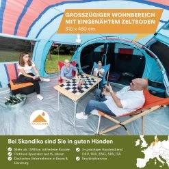 Skandika Gotland Tunneltent Voor 6 Personen, Grote Familietent In Racing-design, Ingenaaide Tentbodem, Waterdicht, 5000 Mm Waterkolom, Slaapcabine Met Scheidingswand, Muggennet (let Op, Komt Met Kleurfouten) -Campingwinkel 1200x1200 108