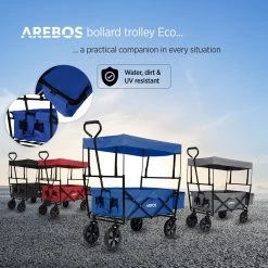AREBOS Handwagen Vouwbare Dak Handwagen Vouwbare Trolley Uitrustingswagen Blauw 15 AREBOS Handwagen Vouwbare Dak Handwagen Vouwbare Trolley Uitrustingswagen Blauw -Campingwinkel 1200x1200 1099