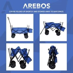 AREBOS Handwagen Vouwbare Dak Handwagen Vouwbare Trolley Uitrustingswagen Blauw 18 AREBOS Handwagen Vouwbare Dak Handwagen Vouwbare Trolley Uitrustingswagen Blauw -Campingwinkel 1200x1200 1101