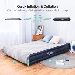 Sable Luxe Queen Size 2 Persoons Luchtmatras Met Ingebouwd Kussen, Opblaasbaar Luchtbed Met Ingebouwde Elektrische Pomp Voor Kamperen, Reizen Of Overnachtende Gasten Of Festival 11 Sable Luxe Queen Size 2 Persoons Luchtmatras Met Ingebouwd Kussen, Opblaasbaar Luchtbed Met Ingebouwde Elektrische Pomp Voor Kamperen, Reizen Of Overnachtende Gasten Of Festival -Campingwinkel 1200x1200 1109