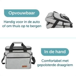 ForDig Koeltas L Grijs (15 Liter) - Gemaakt Van 600D Polyester Met PEVA-Voering - Ruimte Voor 20 Blikjes Of 10 Halve Liter Flessen - Opvouwbaar Koel Tas Met Easy-Acces Flap - Ruimte Voor Bestek - Picknick Cool Bag - Coolerbag - Grote Cooler -Campingwinkel 1200x1200 1346
