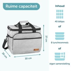 ForDig Koeltas XL Grijs (30 Liter) - Gemaakt Van 600D Polyester Met PEVA-Voering - Ruimte Voor 40 Blikjes Of 20 Halve Liter Flessen - Opvouwbaar Koel Tas Met Easy-Acces Flap - Ruimte Voor Bestek - Picknick Cool Bag - Coolerbag - Grote Cooler 9 ForDig Koeltas XL Grijs (30 Liter) - Gemaakt Van 600D Polyester Met PEVA-Voering - Ruimte Voor 40 Blikjes Of 20 Halve Liter Flessen - Opvouwbaar Koel Tas Met Easy-Acces Flap - Ruimte Voor Bestek - Picknick Cool Bag - Coolerbag - Grote Cooler -Campingwinkel 1200x1200 1520