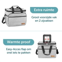 ForDig Koeltas XL Grijs (30 Liter) - Gemaakt Van 600D Polyester Met PEVA-Voering - Ruimte Voor 40 Blikjes Of 20 Halve Liter Flessen - Opvouwbaar Koel Tas Met Easy-Acces Flap - Ruimte Voor Bestek - Picknick Cool Bag - Coolerbag - Grote Cooler 12 ForDig Koeltas XL Grijs (30 Liter) - Gemaakt Van 600D Polyester Met PEVA-Voering - Ruimte Voor 40 Blikjes Of 20 Halve Liter Flessen - Opvouwbaar Koel Tas Met Easy-Acces Flap - Ruimte Voor Bestek - Picknick Cool Bag - Coolerbag - Grote Cooler -Campingwinkel 1200x1200 1523