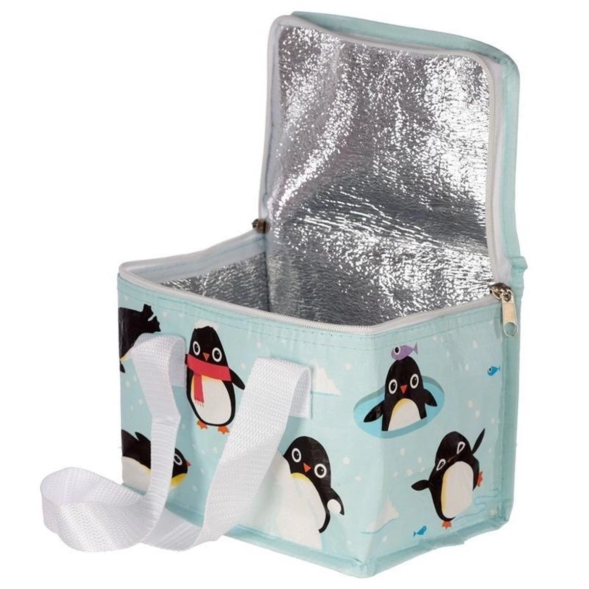 Merkloos Kleine Koeltas Pinguin Print Blauw 20,5 Cm 4 Liter - Koelboxen/koeltassen - Lunchtrommel/lunchtas 2 Merkloos Kleine Koeltas Pinguin Print Blauw 20,5 Cm 4 Liter - Koelboxen/koeltassen - Lunchtrommel/lunchtas - Afbeelding 2