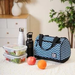 Brisby 4 Laags Geïsoleerde Koeltas - Lunchtas 10 Liter - Zigzag Blauw -Campingwinkel 1200x1200 1592