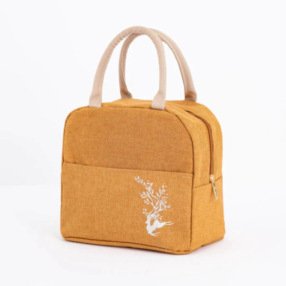 Koeltas - Lunchtas - Volwassenen En Kinderen - Compact Picknick & Lunchtasje - Lunch - Werk - Diep Goud 1 Koeltas - Lunchtas - Volwassenen En Kinderen - Compact Picknick & Lunchtasje - Lunch - Werk - Diep Goud