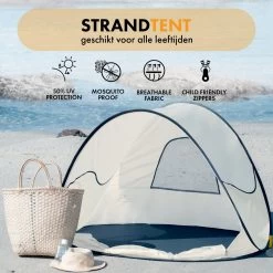 Deryan Luxe Pop Up Strandtent - Anti-UV 50+ - Cream 19 Deryan Luxe Pop Up Strandtent - Anti-UV 50+ - Cream -Campingwinkel 1200x1200 174