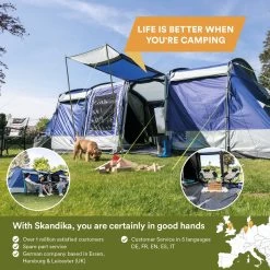 Skandika Montana 8 Sleeper Tent – Tunneltent – 8 Persoons Familietent - Campingtent – Sleeper Technology (2 Tot 4 Extra Donkere Slaapcabines) – Ingenaaide Tentvloer - Muggengaas – 700 X 310 X 200 Cm (LxBxH) – 5000mm Waterkolom – Kamperen – Blauw/wit 14 Skandika Montana 8 Sleeper Tent – Tunneltent – 8 Persoons Familietent - Campingtent – Sleeper Technology (2 Tot 4 Extra Donkere Slaapcabines) – Ingenaaide Tentvloer - Muggengaas – 700 X 310 X 200 Cm (LxBxH) – 5000mm Waterkolom – Kamperen – Blauw/wit -Campingwinkel 1200x1200 179