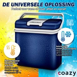 Coazy Koelbox 24L Elektrisch 12v 230 Volt - Met ECO Modus Voor Auto & Camping - Elektrische Frigobox Klein - Verkoelt En Verwarmt - Eco Modus - MiniBar - Electrische Mini Koelkast -Campingwinkel 1200x1200 1811