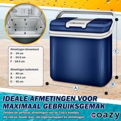 Coazy Koelbox 24L Elektrisch 12v 230 Volt - Met ECO Modus Voor Auto & Camping - Elektrische Frigobox Klein - Verkoelt En Verwarmt - Eco Modus - MiniBar - Electrische Mini Koelkast -Campingwinkel 1200x1200 1812