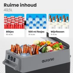 Auronic Elektrische Koelbox - 40.5L - Compressor - 12V En 240V - Grijs -Campingwinkel 1200x1200 1828
