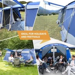 Skandika Montana 8 Tent – Tunneltenten – 8 Persoons Tent – Campingtent – 200 Cm Stahoogte – 2-4 Slaapcabines - Muggengaas – Familietent – 4 Ingangen – 700 X 310 X 200 Cm (L X B X H) - 5000 Mm Waterkolom – Outdoor, Camping – Kamperen – Blauw 16 Skandika Montana 8 Tent – Tunneltenten – 8 Persoons Tent – Campingtent – 200 Cm Stahoogte – 2-4 Slaapcabines - Muggengaas – Familietent – 4 Ingangen – 700 X 310 X 200 Cm (L X B X H) - 5000 Mm Waterkolom – Outdoor, Camping – Kamperen – Blauw -Campingwinkel 1200x1200 186