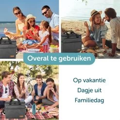 ForDig Koeltas XL Zwart (30 Liter) - Gemaakt Van 600D Polyester Met PEVA-Voering - Ruimte Voor 40 Blikjes Of 20 Halve Liter Flessen - Opvouwbaar Koel Tas Met Easy-Acces Flap - Ruimte Voor Bestek - Picknick Cool Bag - Coolerbag - Grote Cooler -Campingwinkel 1200x1200 1862