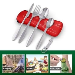Roestvrij Staal Bestek (kampeerset) – Draagbare Reislepels, -vork En -mes Voor Festivals, Camping Of Trektochten - Wordt Geleverd Met Een Neopreen Draagtasje Met Een Lichtgewicht Flesopener 6 Roestvrij Staal Bestek (kampeerset) – Draagbare Reislepels, -vork En -mes Voor Festivals, Camping Of Trektochten - Wordt Geleverd Met Een Neopreen Draagtasje Met Een Lichtgewicht Flesopener -Campingwinkel 1200x1200 1874
