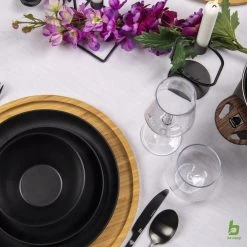 Bo-Camp Industrial - Bestekset - Ballona - 16-delig 4-Persoons - Zwart -Campingwinkel 1200x1200 1881