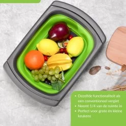 Buxibo - 3-Delige Keuken Vergiet Set Inklapbaar Groen/Grijs -Campingwinkel 1200x1200 1903