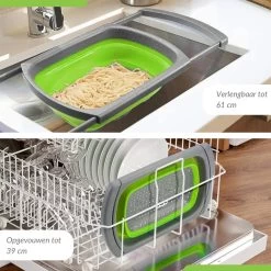 Buxibo - 3-Delige Keuken Vergiet Set Inklapbaar Groen/Grijs -Campingwinkel 1200x1200 1908