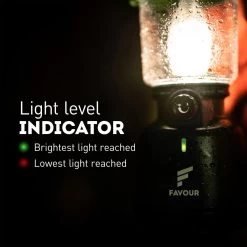 Favour L0818 Retro Camping Lamp Oplaadbaar LED, 320 Lumen, IP64 Waterdicht, Draagbare Kampeerlamp, Tentlamp, Acculamp, Traploos Dimbare Lamp Incl. Kaarslicht-modus, Groen -Campingwinkel 1200x1200 2128