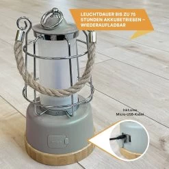 Skandika Kiruna LED-Lamp – Tentlampen – Campinglampen – Buiten Lantaarn – Buitenverlichting – Buiten Lamp - Retro Outdoor Camping Lamp Met Powerbank, Traploos Dimbaar, Draadloos, Oplaadbare Batterij, USB, Warm En Koud Wit, 75h Lichtduur – Beige -Campingwinkel 1200x1200 2171